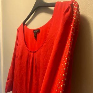 WHBM | Red silk blouse | Size 12